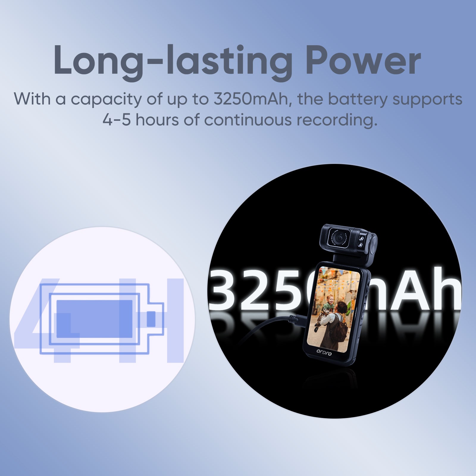 ORDRO M3 Camcorder 5K 30FPS Video Cameras 48MP Photo 3.5” Rotatable Screen Vlog Camera