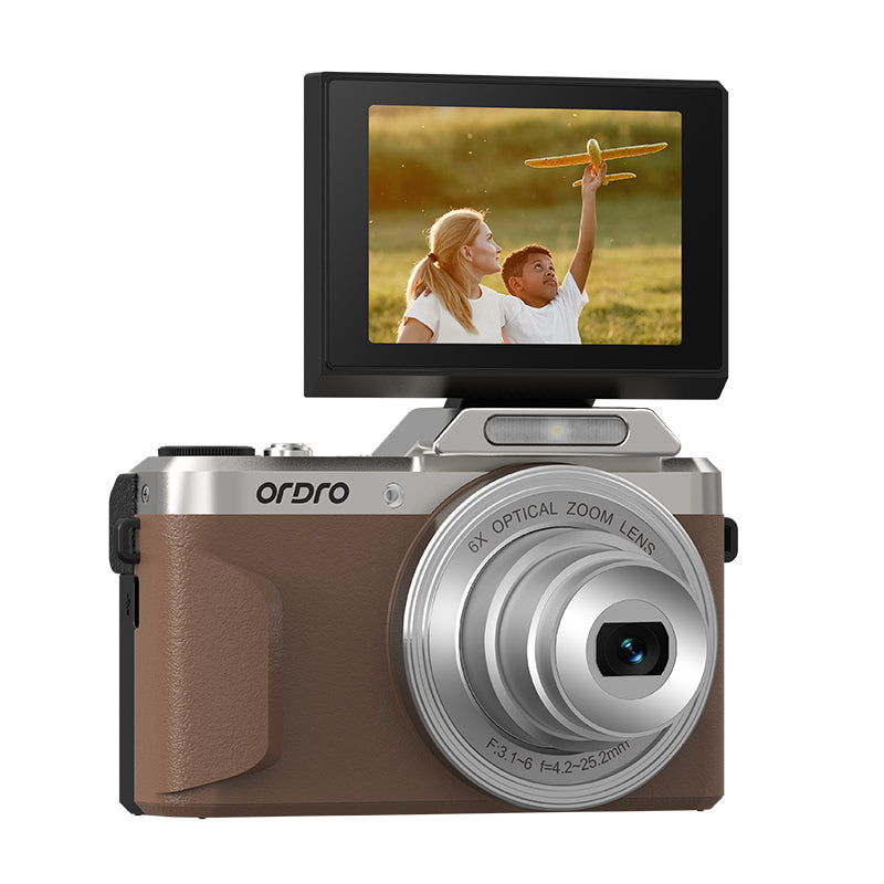 Ordro D27 Flip Screen Vlogging Camera | 4K HD Portable Optical Camera for YouTube, Selfie & Travel