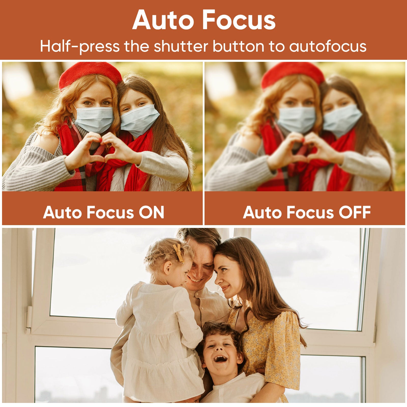 ORDRO M3 5K Video Camera Camcorder WiFi IR Night Vision Handheld Camera 3.5'' Flippable Screen