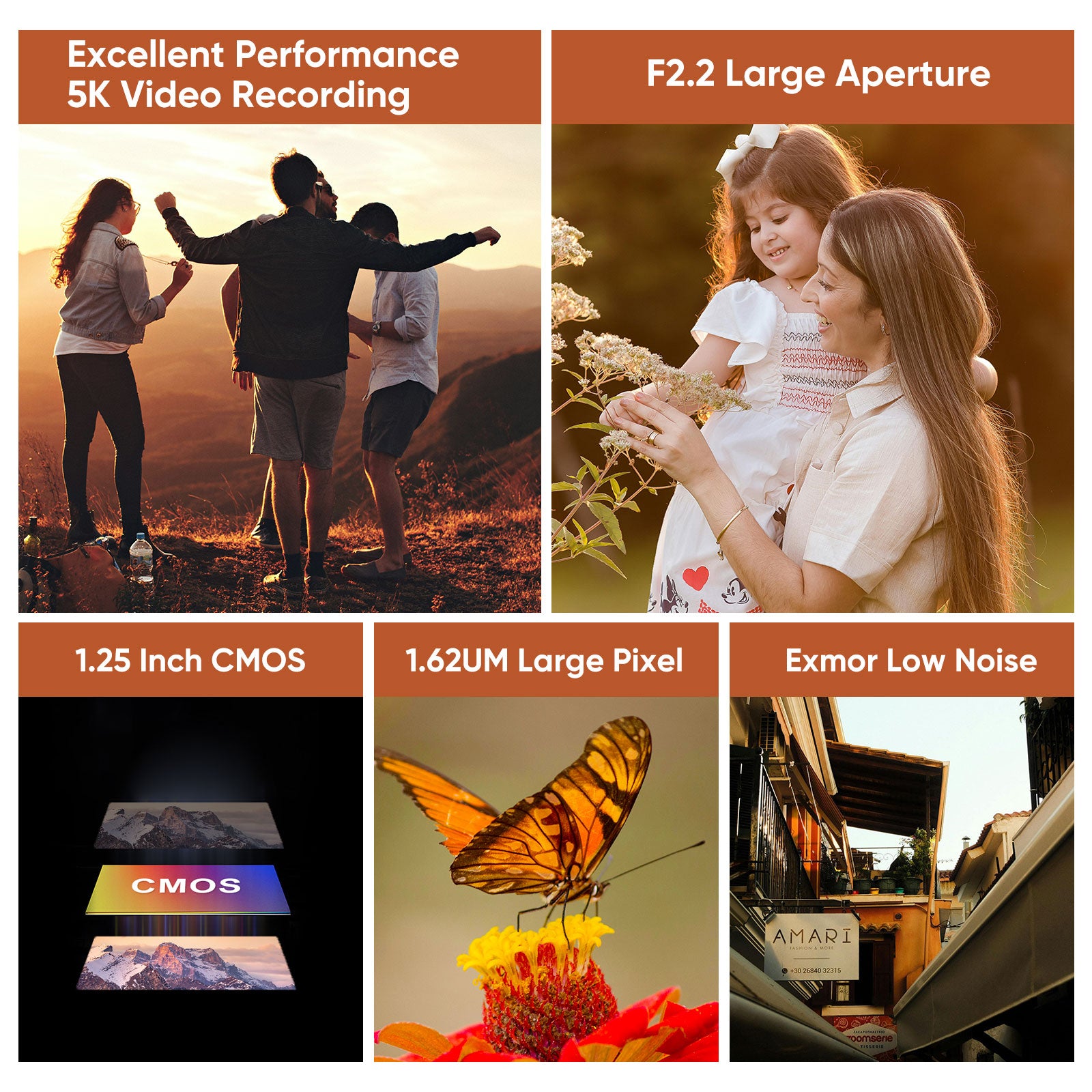 ORDRO M3 5K Video Camera Camcorder WiFi IR Night Vision Handheld Camera 3.5'' Flippable Screen