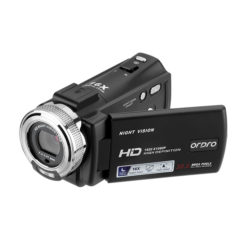 ORDRO 1080P Camcorder V12 Night Vision Video Cameras & 16X Digital