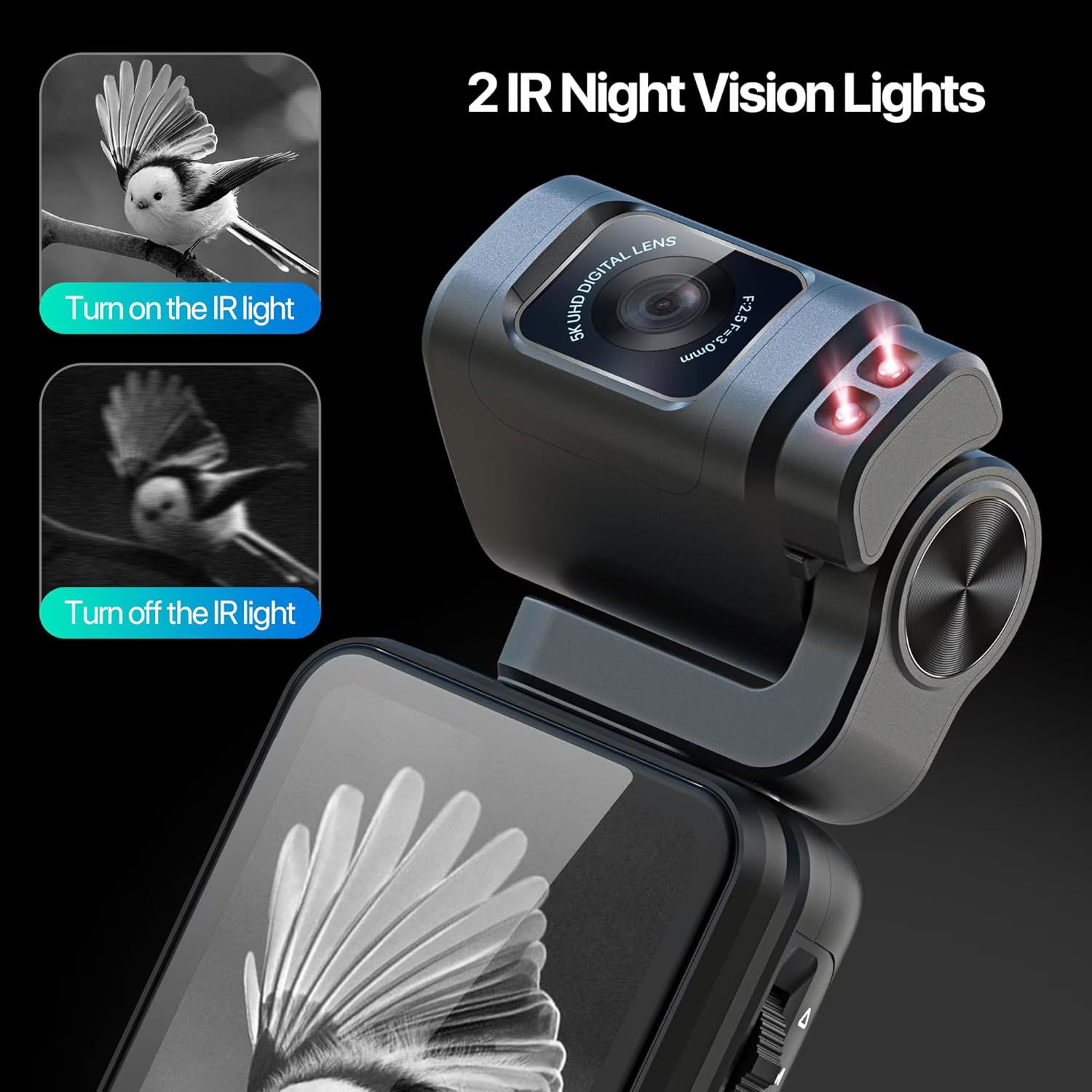 ORDRO M3 Camcorder 5K 30FPS Video Cameras 48MP Photo 3.5” Rotatable Screen Vlog Camera