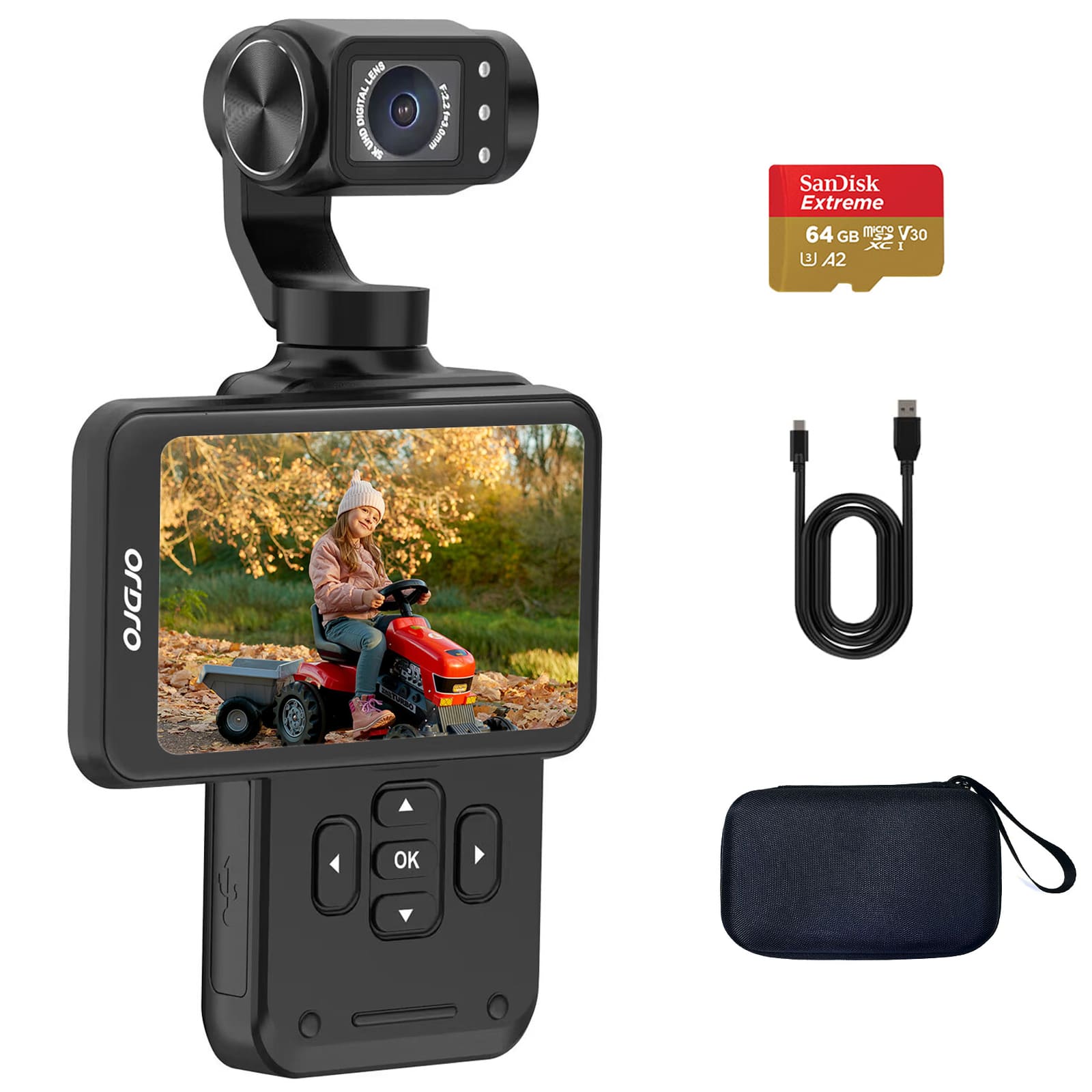 ORDRO M5 Video Camera Vlogging Camcorder 5K 3-Axis Stabilization