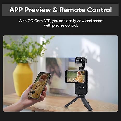 Ordro M5 5K Pocket Gimbal Camera with IR Night Vision - 3-Axis Stabilized Handheld Vlog Camcorder for YouTube