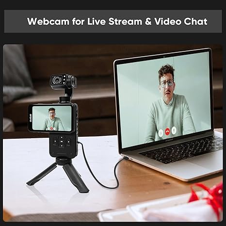 Ordro M5 5K Pocket Gimbal Camera with IR Night Vision - 3-Axis Stabilized Handheld Vlog Camcorder for YouTube