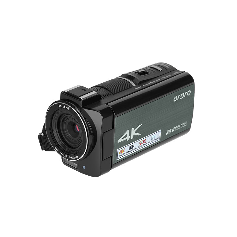 Video Camera 4K Camcorder 30X Digital Zoom Camera AX10 for YouTube IR Night Vision with Portable Handheld Stabilizer Remote