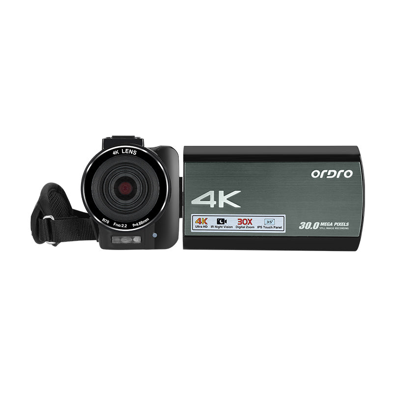 Video Camera 4K Camcorder 30X Digital Zoom Camera AX10 for YouTube IR Night Vision with Portable Handheld Stabilizer Remote