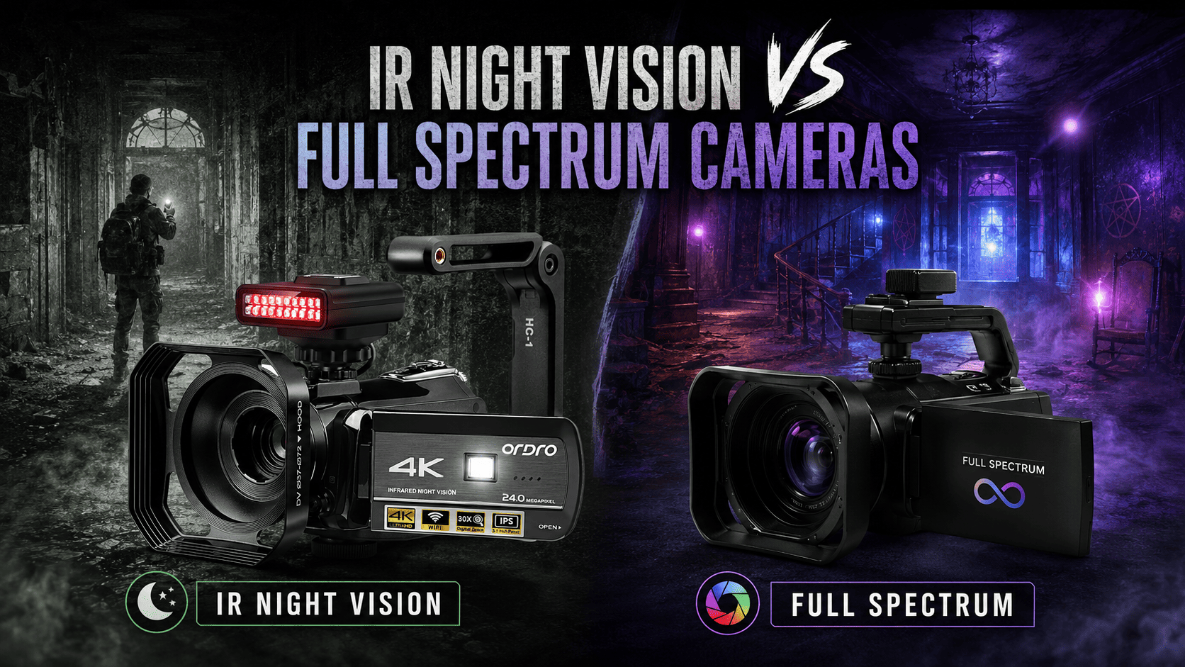 IR Night Vision vs Full Spectrum Cameras for Ghost Hunting: Which Is Better for Beginners?