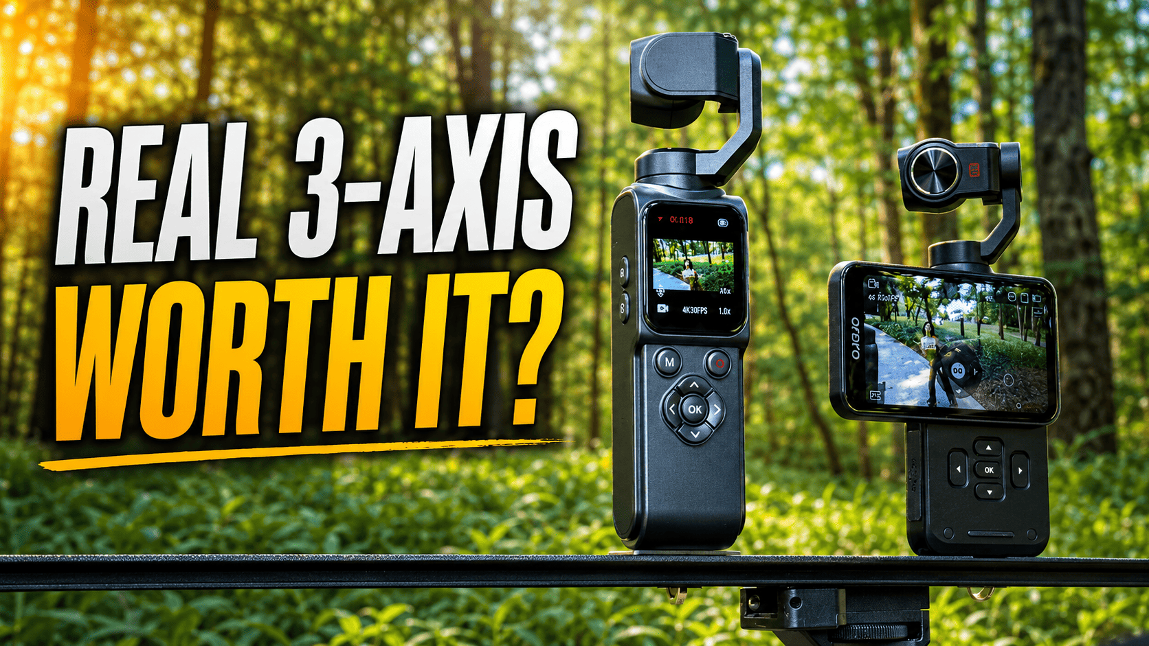ORDRO M5 3-axis gimbal vs budget pocket camera stabilization comparison