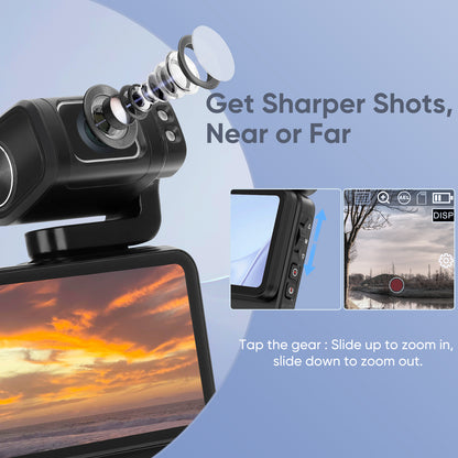 ORDRO M3 Camcorder 5K 30FPS Video Cameras 48MP Photo 3.5” Rotatable Screen Vlog Camera