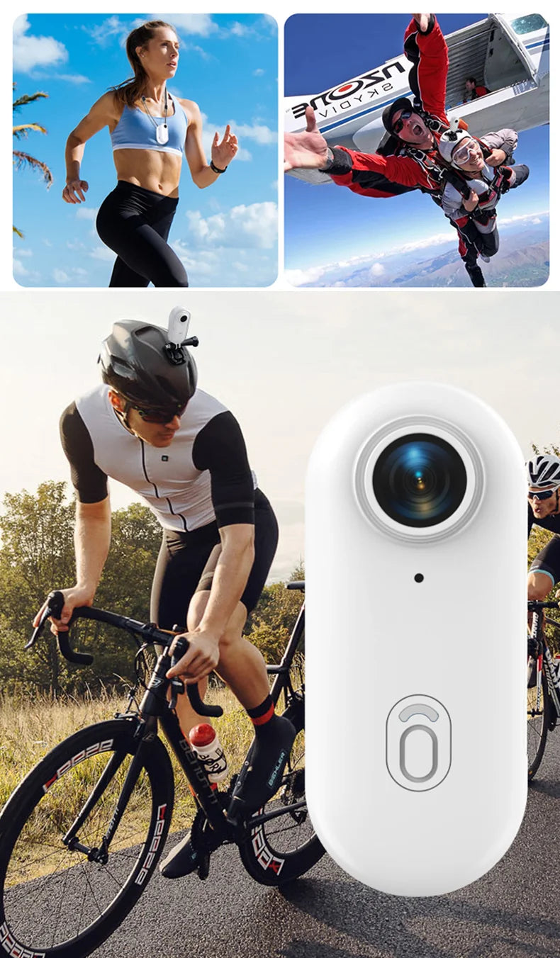 Lightweight H88 Pro thumb camera capturing 4K POV video during various outdoor sports