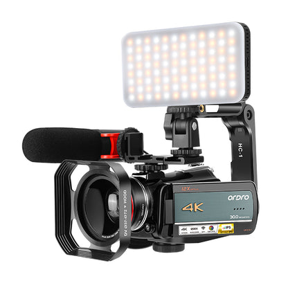 ORDRO 4K Professional Camcorder HDR-AC5 plus with 12X Optical Zoom for Live Kit