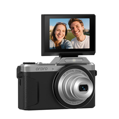 Ordro D27 Flip Screen Vlogging Camera | 4K HD Portable Optical Camera for YouTube, Selfie & Travel
