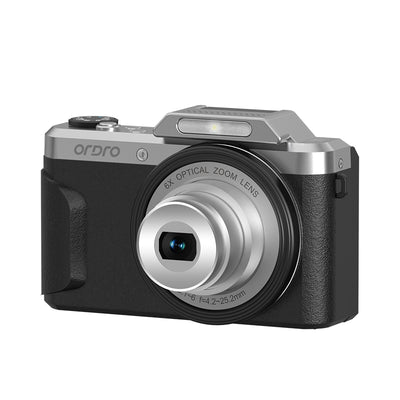 ORDRO D27 4K Digital Camera with 6X Optical Zoom & 180° Flip Screen