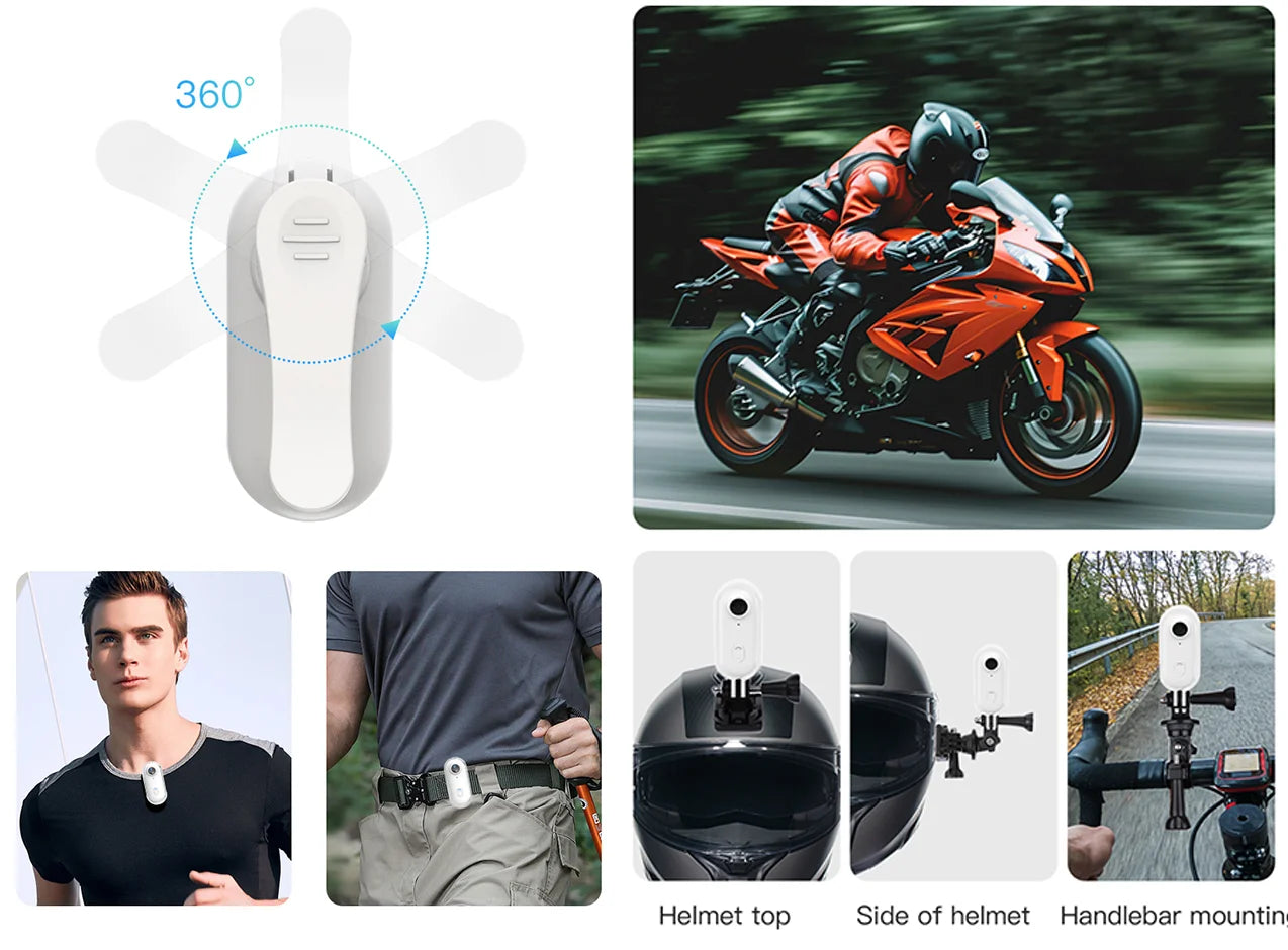 H88 Pro versatile mini camera featuring multiple hands-free wearing configurations