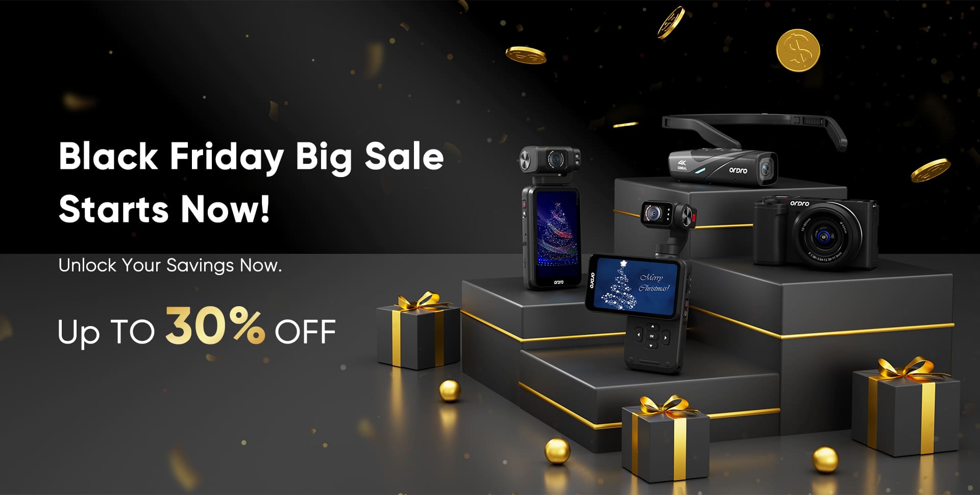 black friday camera sale, ordro deals, vlogging camera discount, 4K camera deals, budget live camera