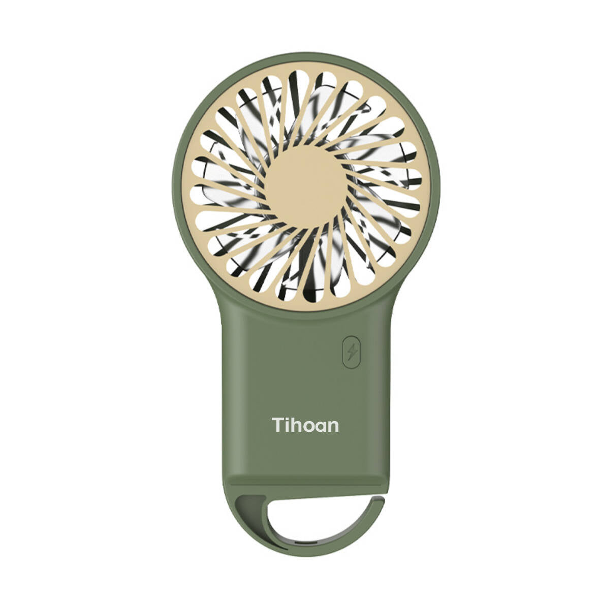 TIHOAN Handheld/Foldable Desktop USB Rechargeable Mini Fan with Cartoon Design and Carabiner Clip