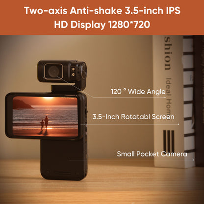 ORDRO M3 5K Video Camera Camcorder WiFi IR Night Vision Handheld Camera 3.5'' Flippable Screen