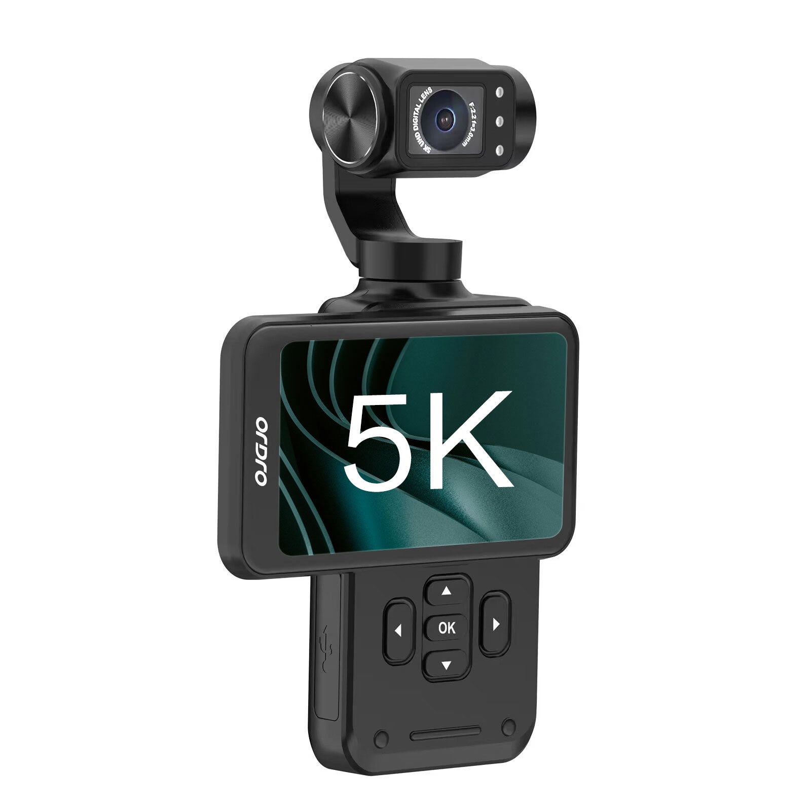 Ordro Pocket M5 Camera 3-Axis Gimbal Handheld 5K Camcorder for Outdoor Vlogging Youtube