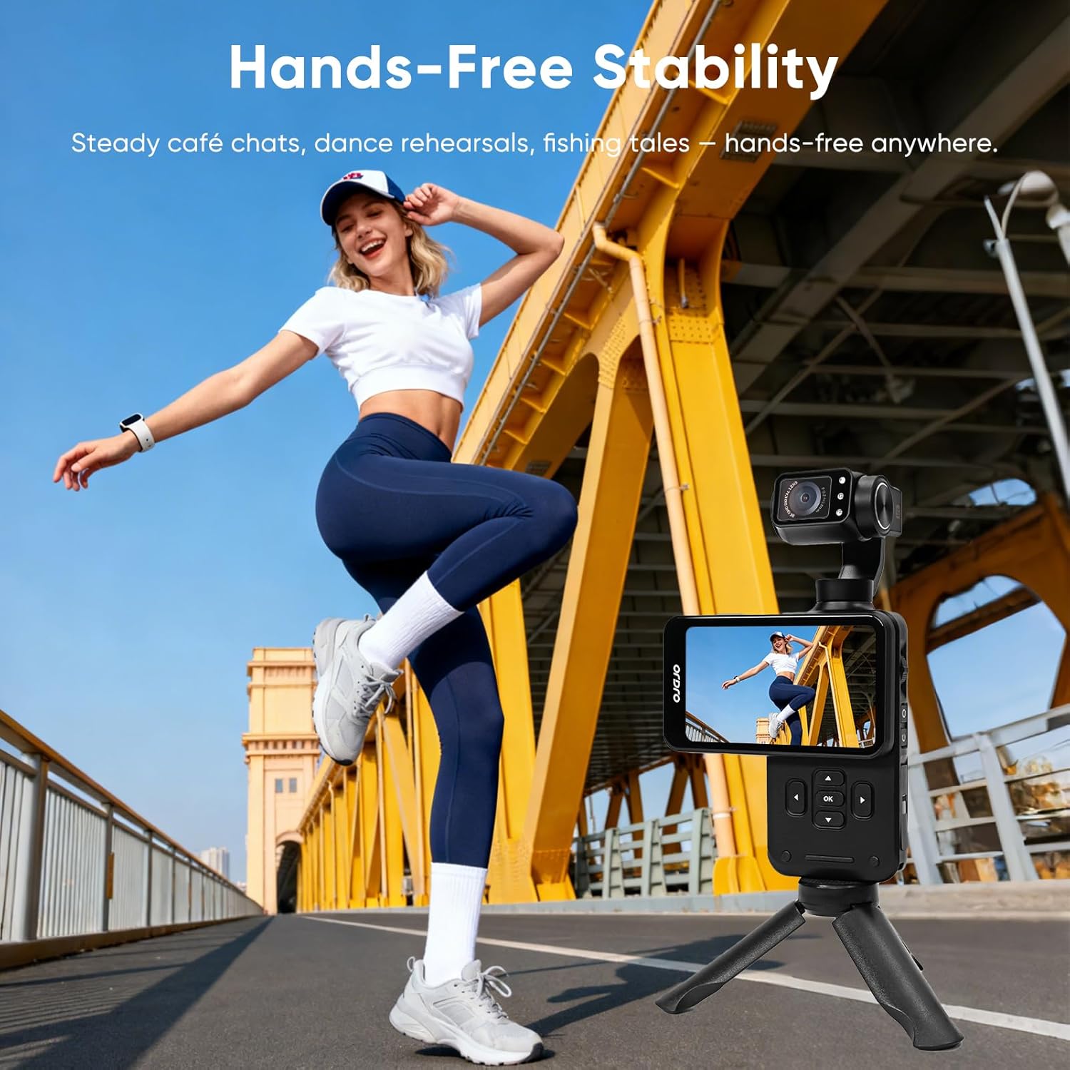 ORDRO M5 Vlogging Camera 5K Pocket Video Camera 3-Axis Stabilization Action Camera 3.5''Screen
