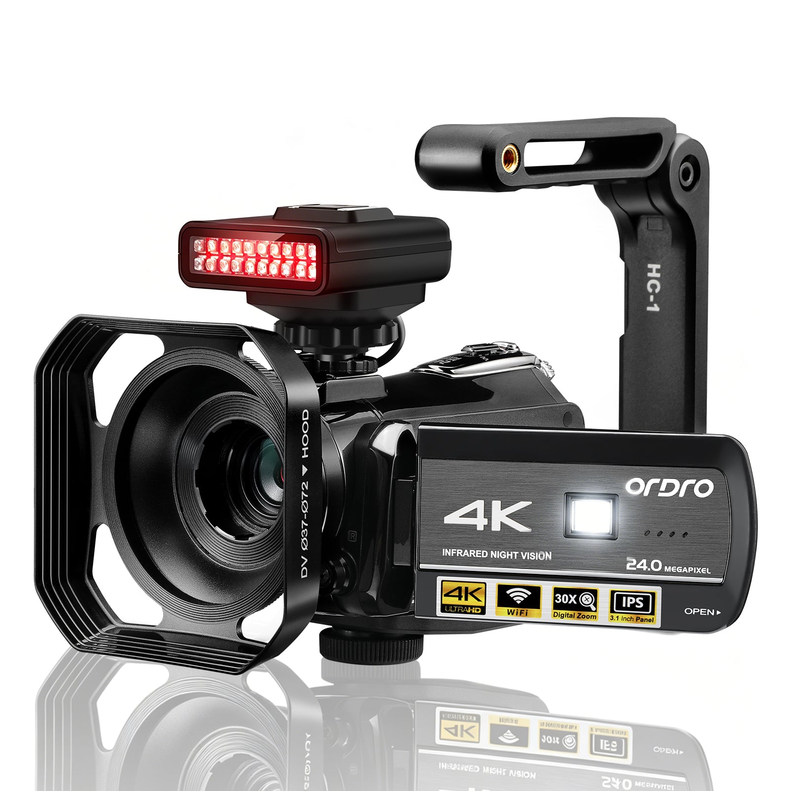 ORDRO HDR-AC3 Ghost Hunting IR Night 4K Camcorder - Ordro