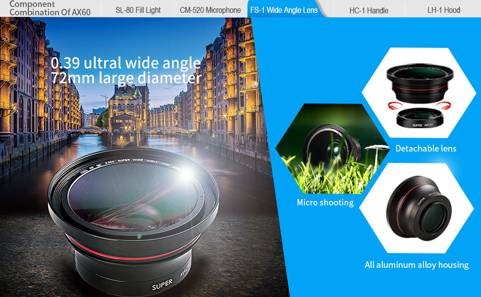 Optical zoom camera AX60 Ordro 