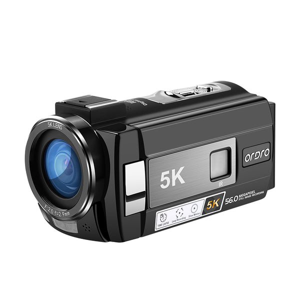 ORDRO AE20 5K Digital Zoom Video Camera, Vlogging and YouTube Camcorder, Touch Screen, IR Night Vision, Anti-Shake, Webcam (Black)