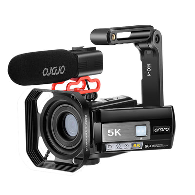 AE20 5K UHD Camcorder with 56MP Photo, EIS Stabilization & IR Night Vision
