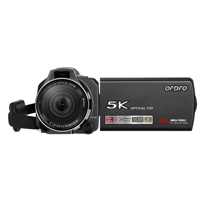 ORDRO XV80 5K Professional Handycam 12X Optical HDR Video Camera  for LiveStreaming