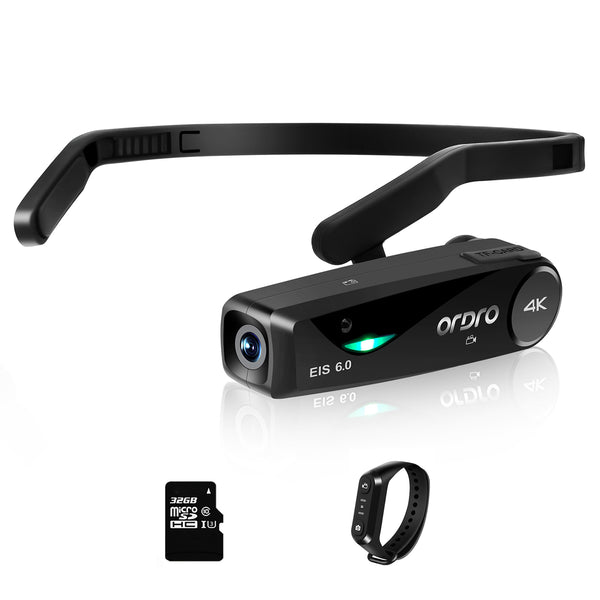 Videocamera Vlog ORDRO EP6 Plus POV con scheda SD Micro 64G + telecomando intelligente
