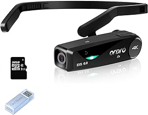 ORDRO EP6 Plus Head mounted camera POV/FPV Vlog Video Camera Camcorder with WIFI APP