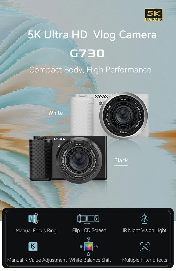 ORDRO New Design G730 5K Vlog digital Camera Kit