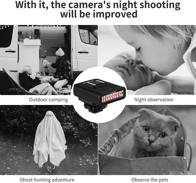 ORDRO LN-3 Studio IR Light LED Light USB Night Vision Infrared for Video Camera Photography