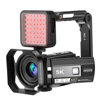 AE20 5K UHD Camcorder with 56MP Photo, EIS Stabilization & IR Night Vision