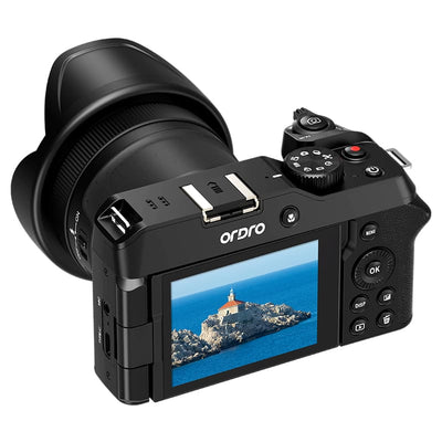 Ordro D130 Camera with Flip Screen for Vlogging