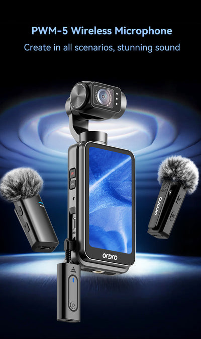 Mini microphone sans fil - Microphone 3 en 1 pour l'iPhone/Android/Vlog Camera