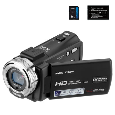 Videocamera ORDRO HDV-V12 Videocamera Videocamera digitale Youtube Vlogging Registratore videocamera （standard）