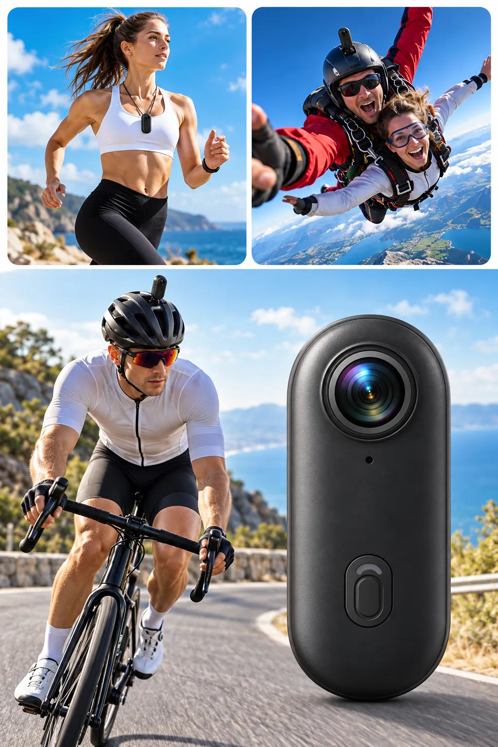 ORDRO H88 Pro mini sports camera for hands-free recording during cycling, running, and outdoor adventures