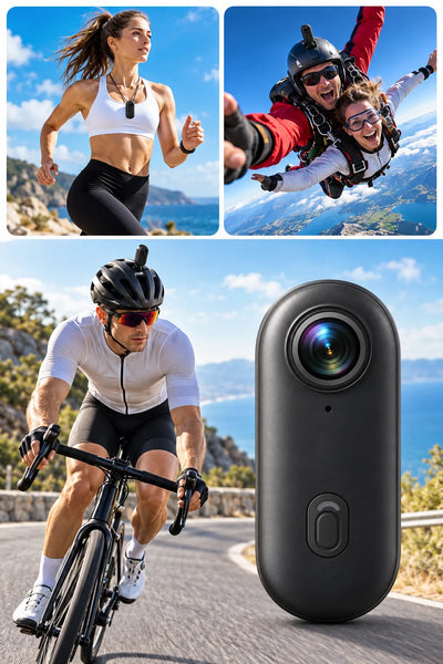 ORDRO H88 Pro mini sports camera for hands-free recording during cycling, running, and outdoor adventures