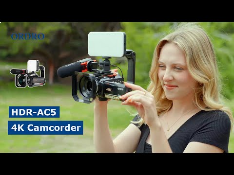ORDRO 4K Professional Camcorder HDR-AC5 plus with 12X Optical Zoom for Live Kit