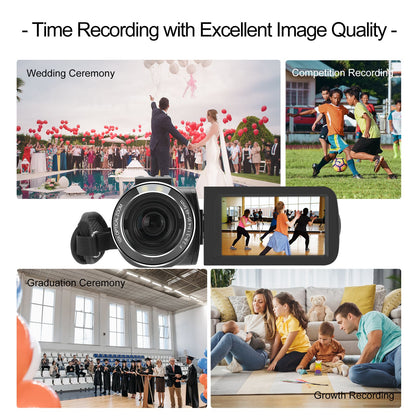 ORDRO Video Camera 4K Camcorder 30MP 10X Optical Zoom Vlogging Camera for YouTube Photography