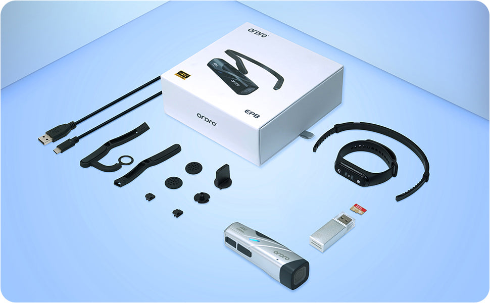 thumbnail image 2 of ORDRO EP8 4K 60FPS Vlog Mini Portable Lightweight Hands-Free Video Camera, Wi-Fi App Control, IPX5 Waterproof, 2-Axis Gimbal Stabilizer With Remote 2 of 13