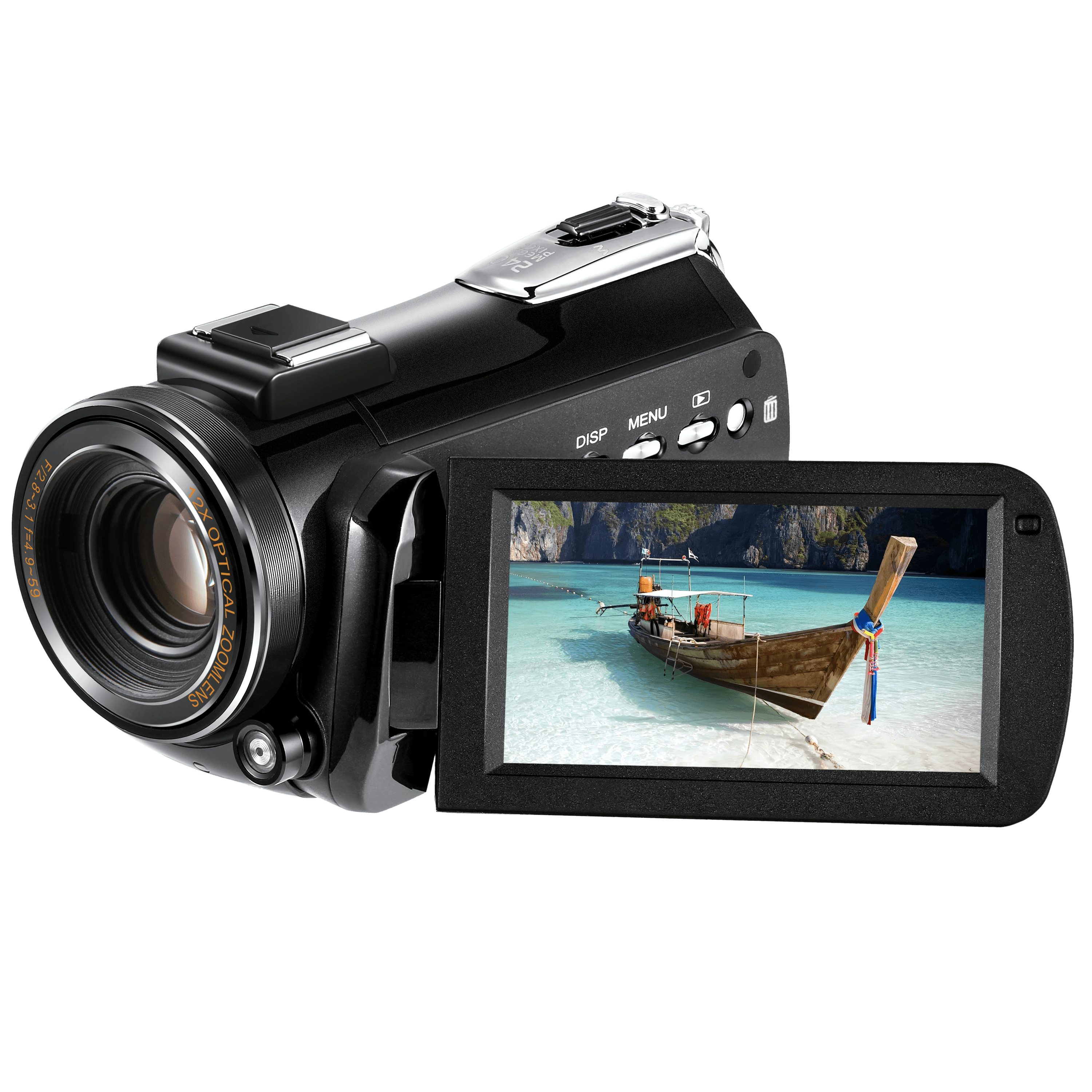 ORDRO HDR-AC5 4K Camcorder 12X Optical Zoom | Use the hands of the