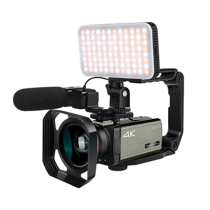 ORDRO 4K Camcorder HDR-AX60 3.5''Touch Screen with 12X Optical Zoom for Live Kit