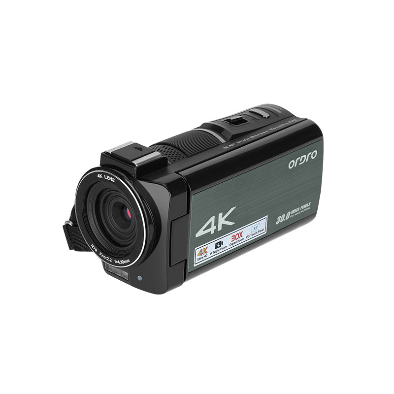 ビデオカメラ 4K ビデオカメラ 30X デジタルズームカメラ AX10 YouTube IR ナイトビジョン用 ポータブルハンドヘルドスタビライザーリモート付き