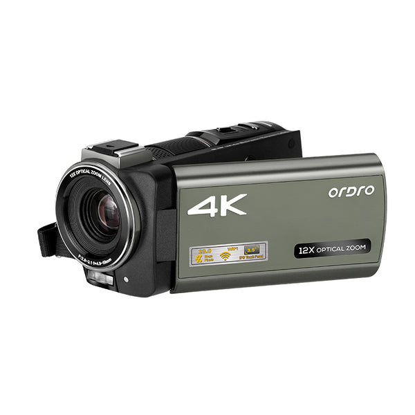 ORDRO AX60 大画面 12X 光学ズーム 4K ビデオカメラ（標準）