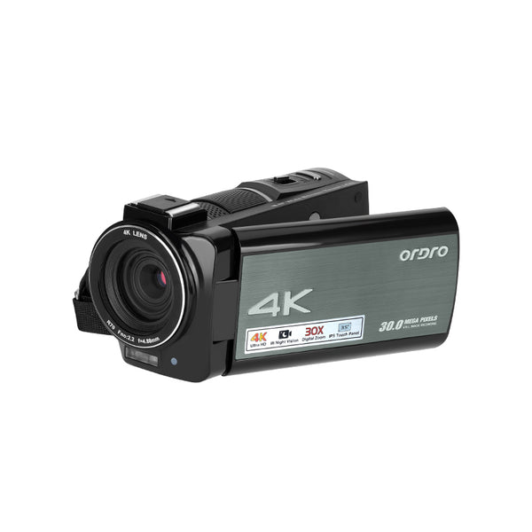 ビデオカメラ 4K ビデオカメラ 30X デジタルズームカメラ AX10 YouTube IR ナイトビジョン用 ポータブルハンドヘルドスタビライザーリモート付き