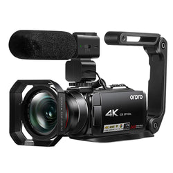 ORDRO HDR-AC7 YouTube Live Stream Camcorder Video Cameras FHD 24MP 120X Digital Zoom 10X Optical Kit