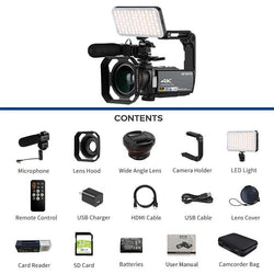Videocamera digitale 4K con visione notturna a infrarossi ORDRO