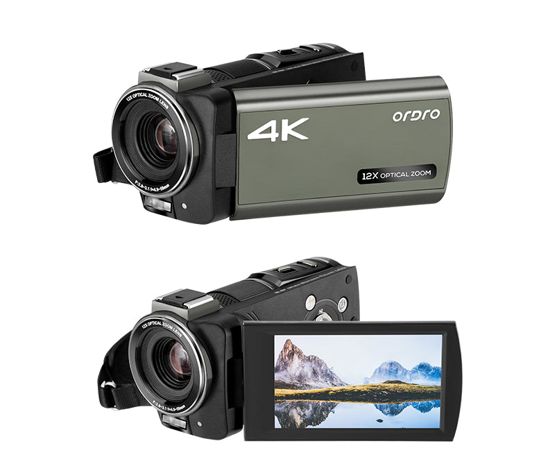 مجموعة كاميرات فيديو ORDRO AX60 3.5 بوصة IPS تعمل باللمس 4K